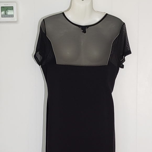 H&M Sheer Mesh Insert Dress Size L - Picture 4 of 8